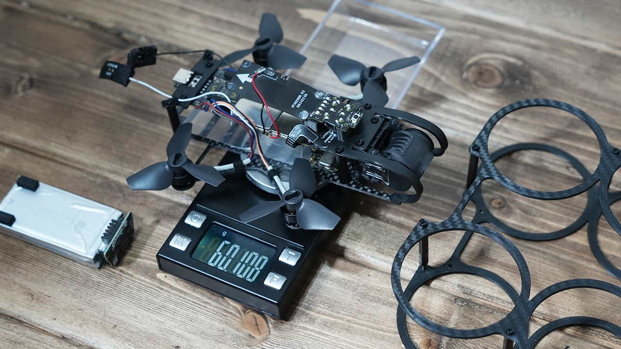 軽量化済みDJI NEO バッテリー込み98g 実測重量